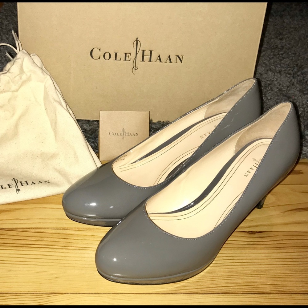 COLE HAAN Chelsea Low Pump - ironstone paten - 8B